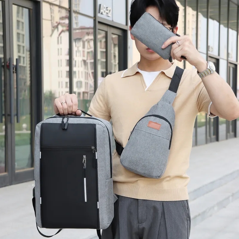 Low Moq Nylon Laptop Backpacks School Bags Custom logo Anti Theft Business Laptop Bags With  Large Capacity Travel Bags for Men