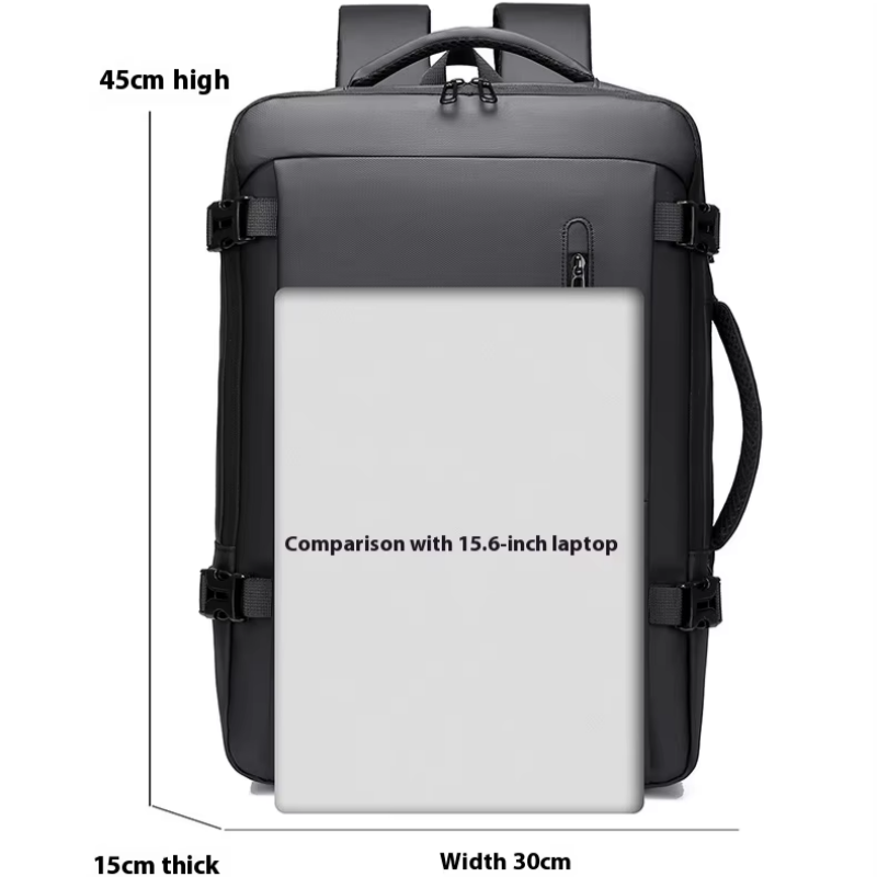 Custom Laptop Bag  Large Capacity Outdoor Travel Bag Men's Business Backpack with Polyester Lining for Computer Storage