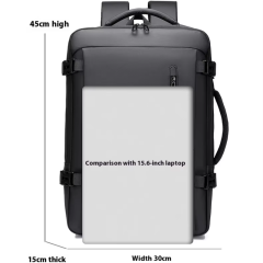 Custom Laptop Bag  Large Capacity Outdoor Travel Bag Men's Business Backpack with Polyester Lining for Computer Storage
