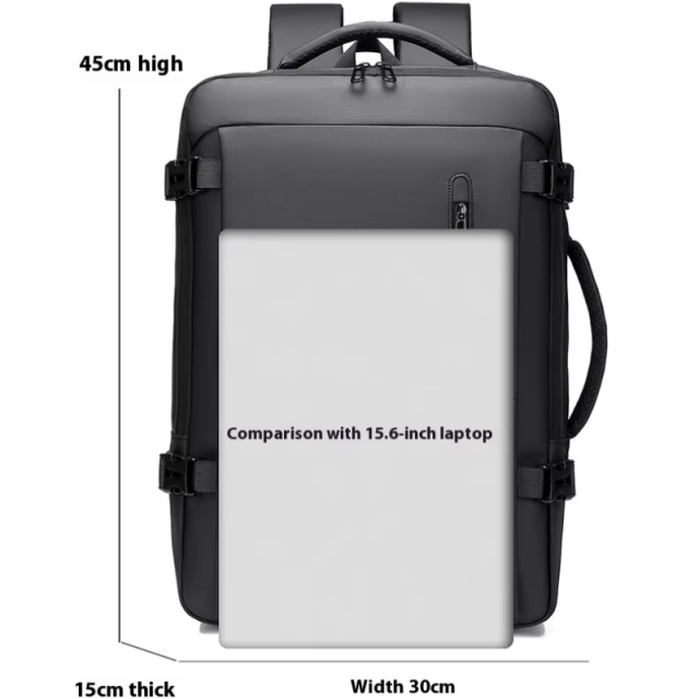 Custom Laptop Bag  Large Capacity Outdoor Travel Bag Men's Business Backpack with Polyester Lining for Computer Storage