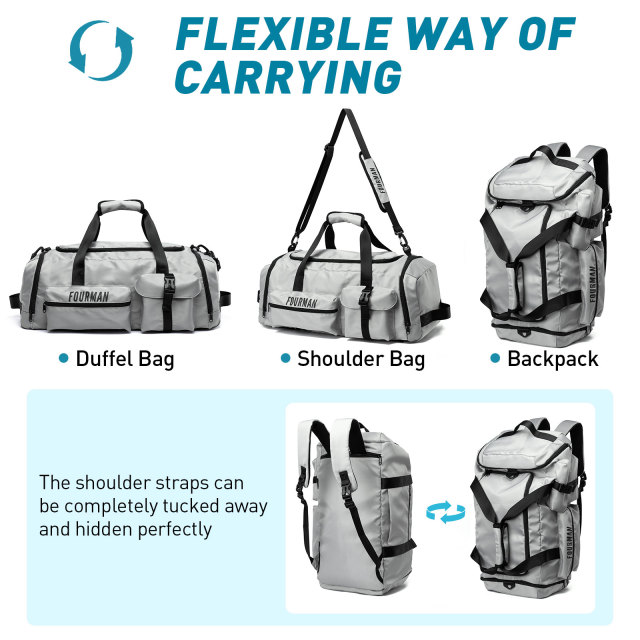 Unisex Fashion Travel Duffle Bag Zipper Custom Logo Nylon Outdoor Sports Travel Backpack for Men Gym Bags