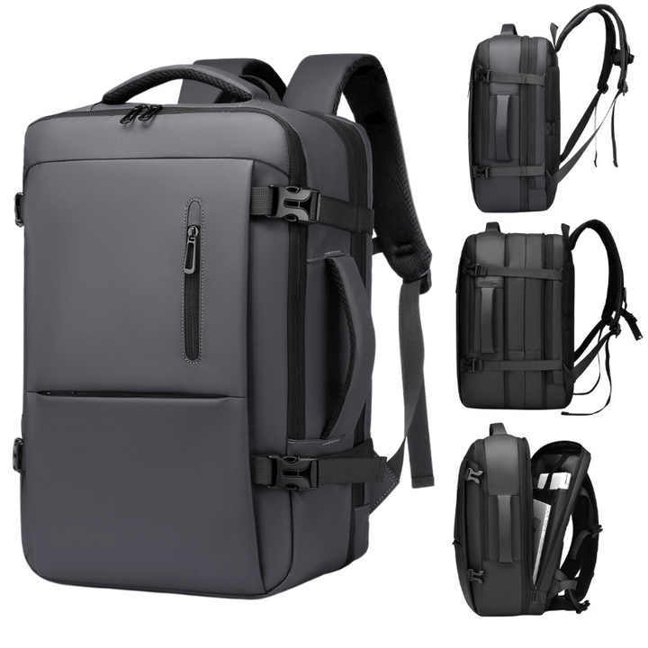 Custom Laptop Bag  Large Capacity Outdoor Travel Bag Men's Business Backpack with Polyester Lining for Computer Storage