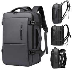 Custom Laptop Bag  Large Capacity Outdoor Travel Bag Men's Business Backpack with Polyester Lining for Computer Storage