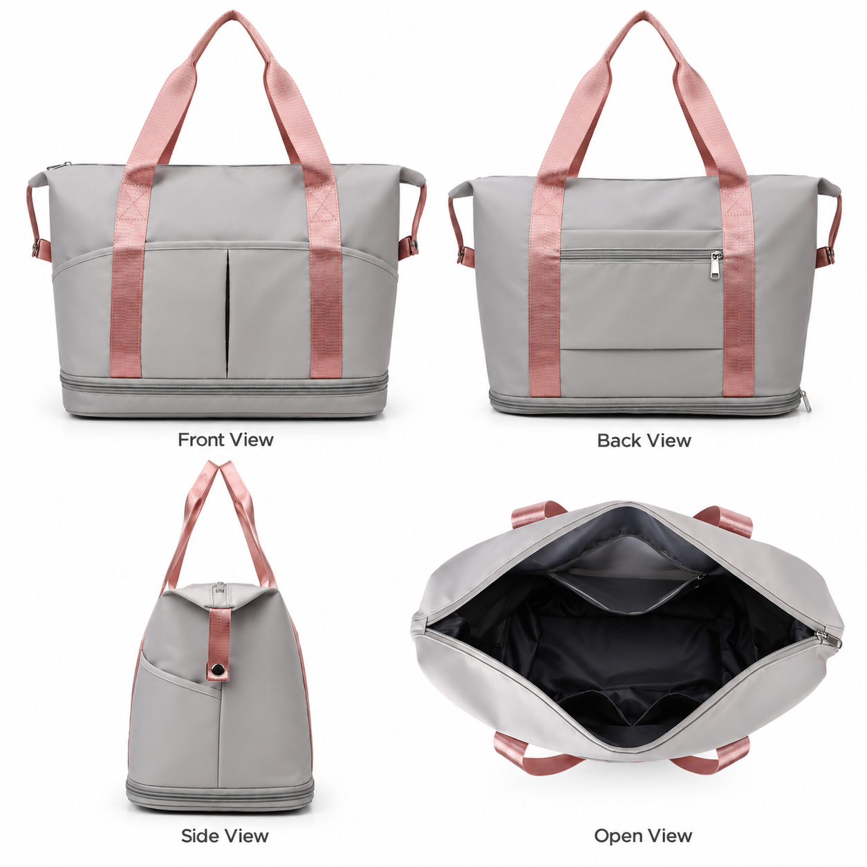 Travel Tote Bag Expandable Travel Tote Bag for Women Large Capacity Wet Dry Pocket Short Trip Overnight Carry on Handbag