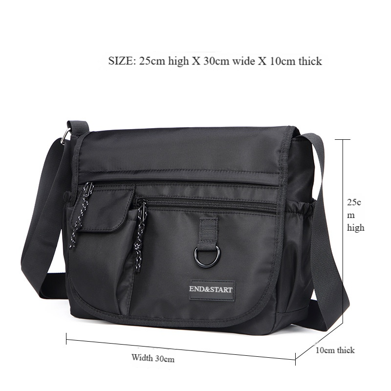Wholesale Waterproof Geometric Wear-resistant Oxford Crossbody Bag Multi-pocket One Shoulder Sling Bags Vintage Casual