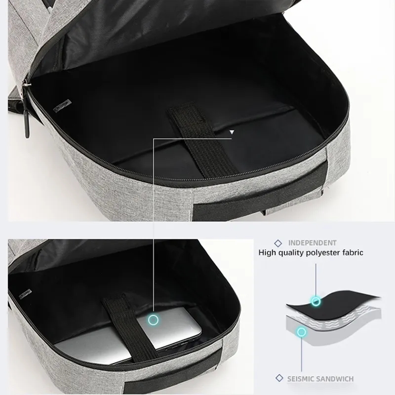 Low Moq Nylon Laptop Backpacks School Bags Custom logo Anti Theft Business Laptop Bags With  Large Capacity Travel Bags for Men