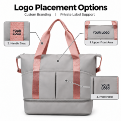 Travel Tote Bag Expandable Travel Tote Bag for Women Large Capacity Wet Dry Pocket Short Trip Overnight Carry on Handbag