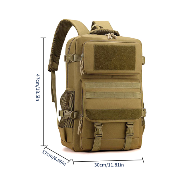 Computer Tactical Backpack with Padded Laptop Sleeve, Durable Oxford Cloth Bag with Breathable Straps
