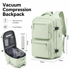 Large Capacity Travel Backpack with Vacuum Compression Bag Waterproof 15.6 Inch Laptop Backpack for Business Trip Men Women