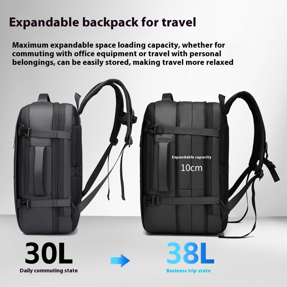 Custom Laptop Bag  Large Capacity Outdoor Travel Bag Men's Business Backpack with Polyester Lining for Computer Storage