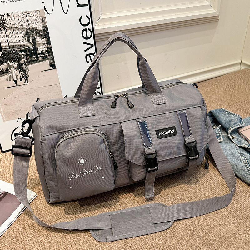 Cross-border Denim Sports Fitness Travel Bag Fashion Leisure Short-distance Independent Shoe Storage Yoga Large Capacity