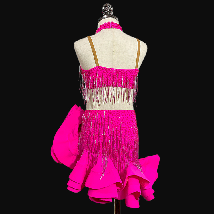Syl Latin dress with ,  beaded fringe