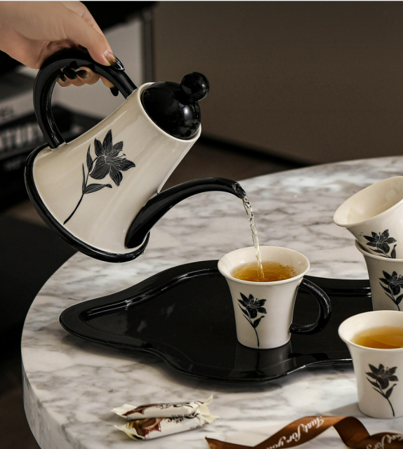 Porcelain Coffee Cup and Saucer Set -1