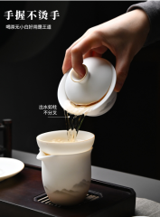 Fine White Porcelain Chinese Tea Set--1