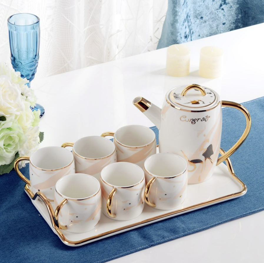 Porcelain Coffee Cup and Saucer Set -2