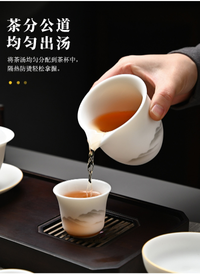 Fine White Porcelain Chinese Tea Set--1