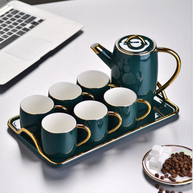 Porcelain Coffee Cup and Saucer Set -3
