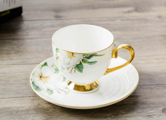 Porcelain Coffee Cup and Saucer Set -3