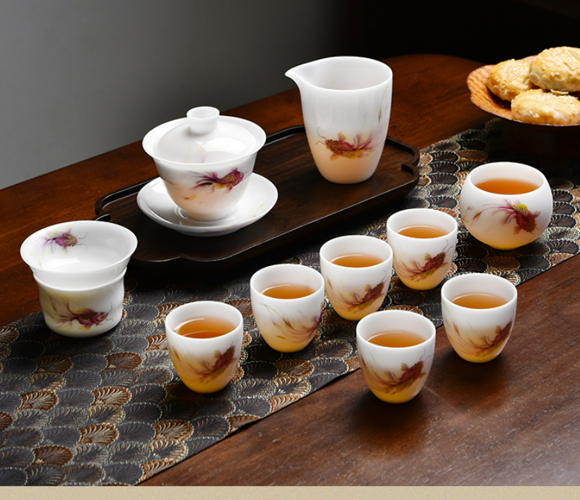 Fine White Porcelain Chinese Tea Set-3