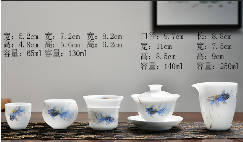 Fine White Porcelain Chinese Tea Set-3