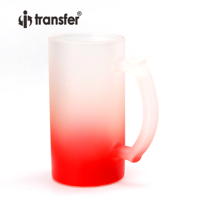16oz Color Gradient Frosted Glass Water Bottle