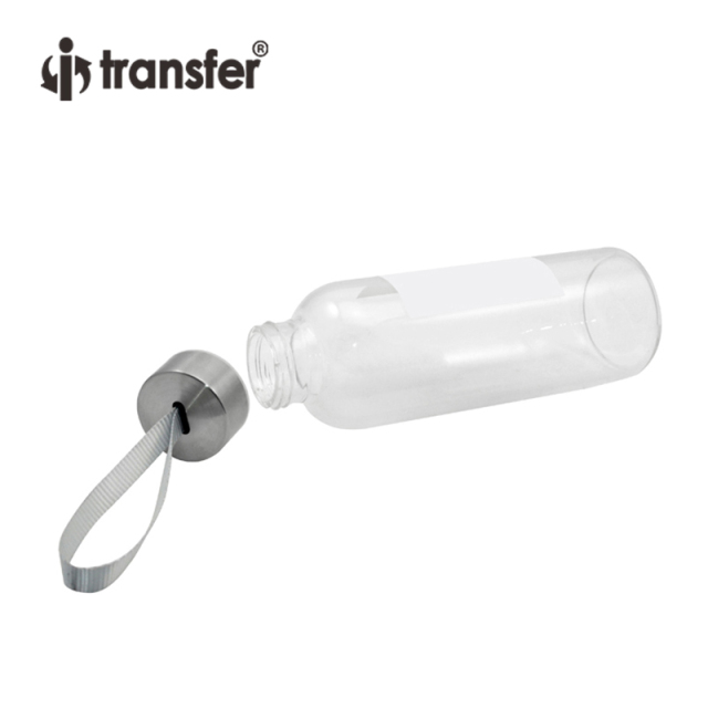 420ml Sublimation Glass Bottle with White Oval Patch