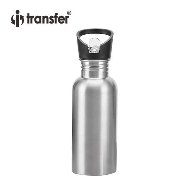 500ml Stainless Steel Water Bottle With Straw Top