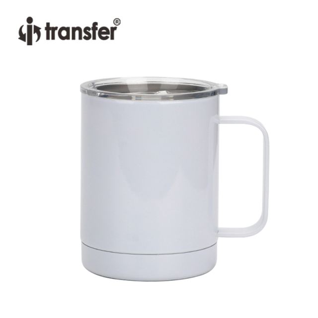 10oz Stainless Steel Vacuum Insulated Coffee Mug With Handle