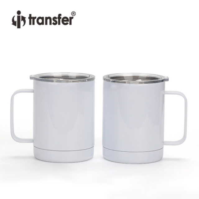 10oz Stainless Steel Vacuum Insulated Coffee Mug With Handle