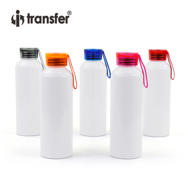 750ml Color Silicon Sling With Transparent Cover Aluminum Water Bottle