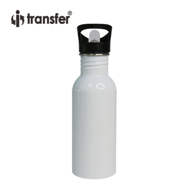 600ml Stainless Steel Water Bottle With Straw Top