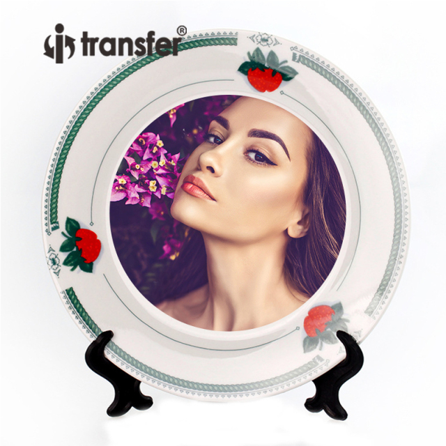 8" Sublimation Ceramic Plate with Lace Edge