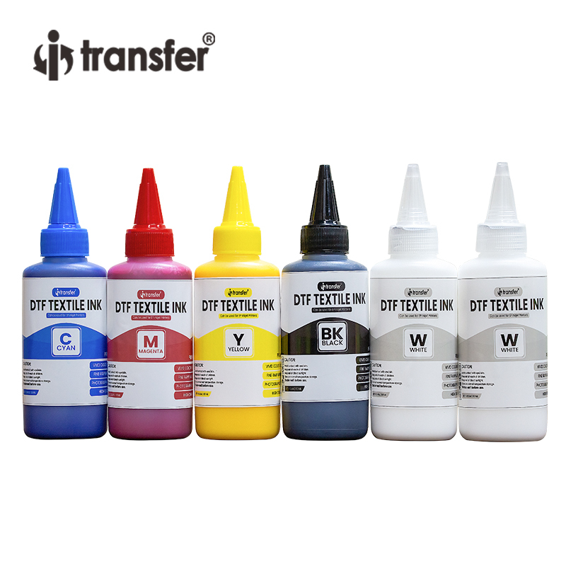 Tinta 100ml à base de água branca para impressão em tela têxtil Dtf Pet Tinta PET Tinta branca DTF Film Transfer DTF