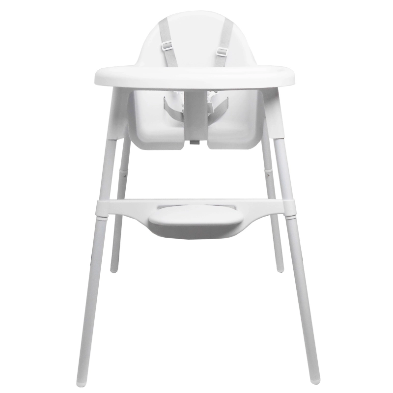Yalion®High Chair Baby Chair with Tray Height Adjustable Adjustable Foot Pedals Suitable for ages 0-3 children White