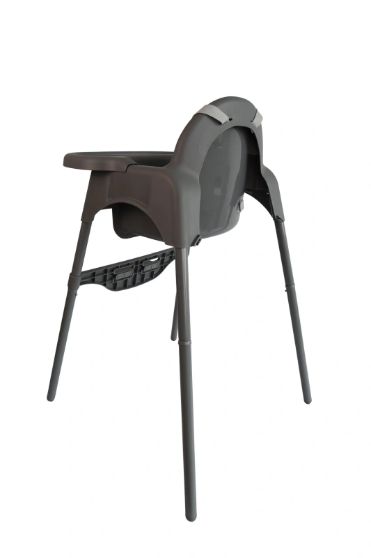 Yalion®High Chair Baby Chair with Tray Height Adjustable Adjustable Foot Pedals Suitable for ages 0-3 children Black