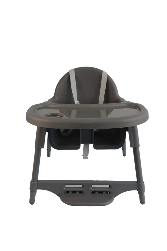 Yalion®High Chair Baby Chair with Tray Height Adjustable Adjustable Foot Pedals Suitable for ages 0-3 children Black