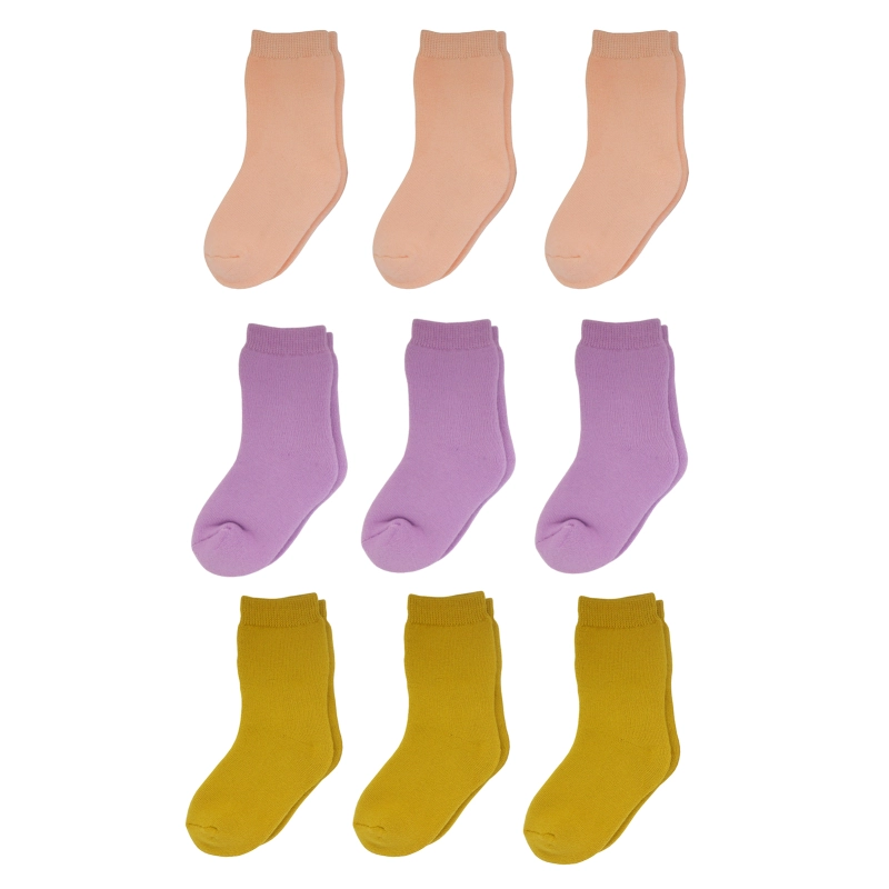 Yalion® Long Socks Soft Children Socks Full Plush (9-Pair) Elastic Indoor Children's Long Socks Warm And Cold Resistant Boys and Girls 9-Pair Set Multiple colors