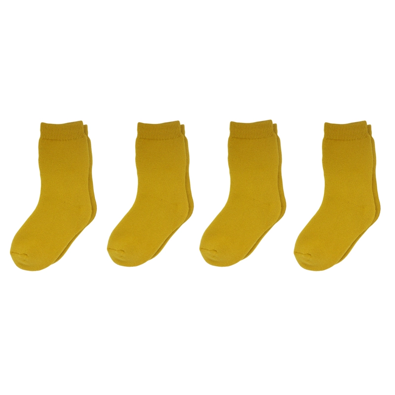 Yalion® Long Socks Soft Children Socks Full Plush (4-Pair) Elastic Indoor Children's Long Socks Warm And Cold Resistant Boys and GirlsMultiple Colors 4-Pair Set