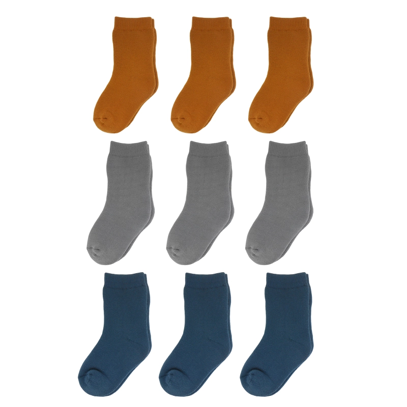 Yalion® Long Socks Soft Children Socks Full Plush (9-Pair) Elastic Indoor Children's Long Socks Warm And Cold Resistant Boys and Girls 9-Pair Set Multiple colors