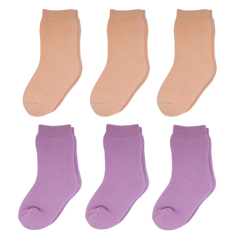 Yalion® Long Socks Soft Children Socks Full Plush (6-Pair) Elastic Indoor Children's Long Socks Warm And Cold Resistant Boys and Girls 6-Pair Set Multiple colors