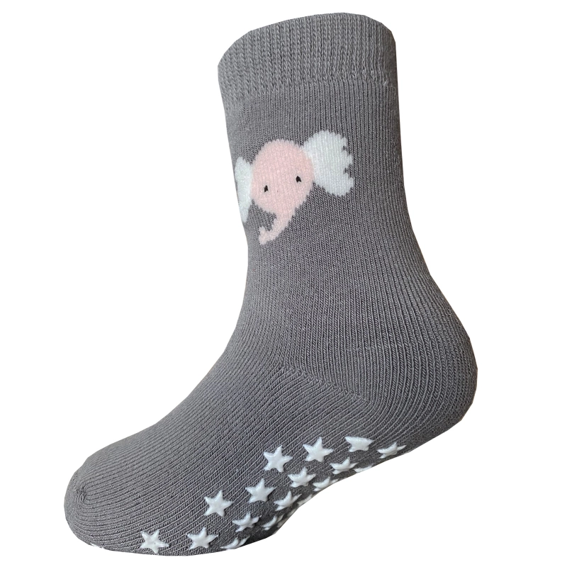 Yalion Long Socks Kids Baby Socks (3 Pair) Anti Slip Socks for Boys Girls (Pouch) Different Cute Patterns