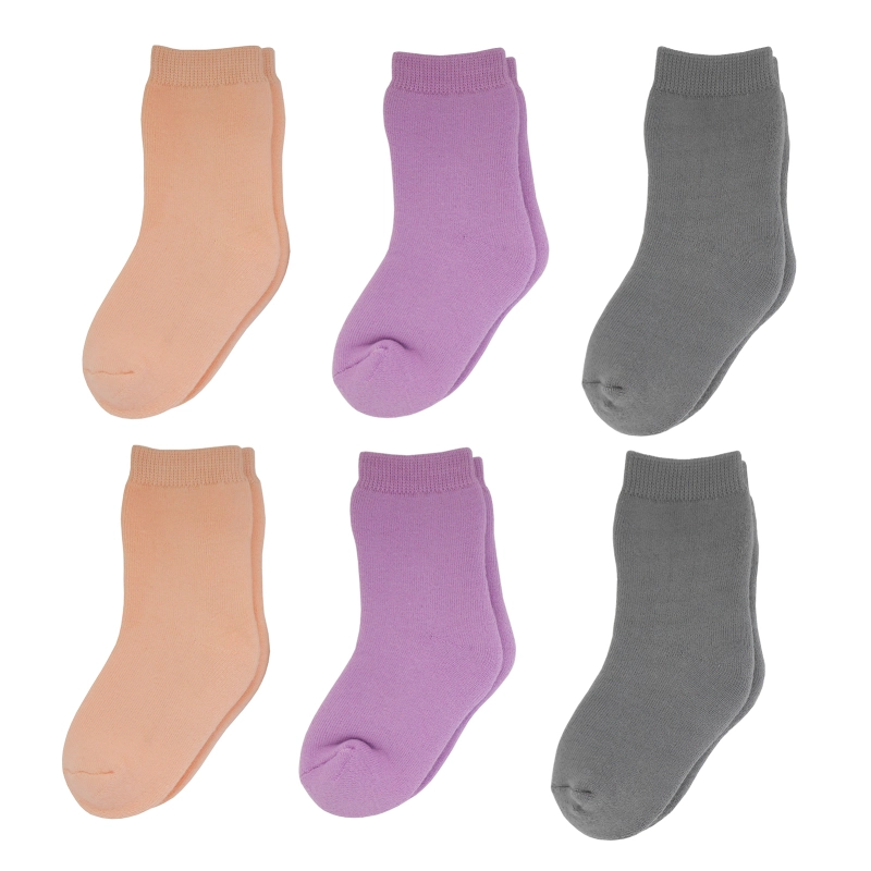 Yalion® Long Socks Soft Children Socks Half Plush (6-Pair) Elastic Indoor Children's Long Socks Warm And Cold Resistant Boys and Girls 6-Pair Set Multiple colors