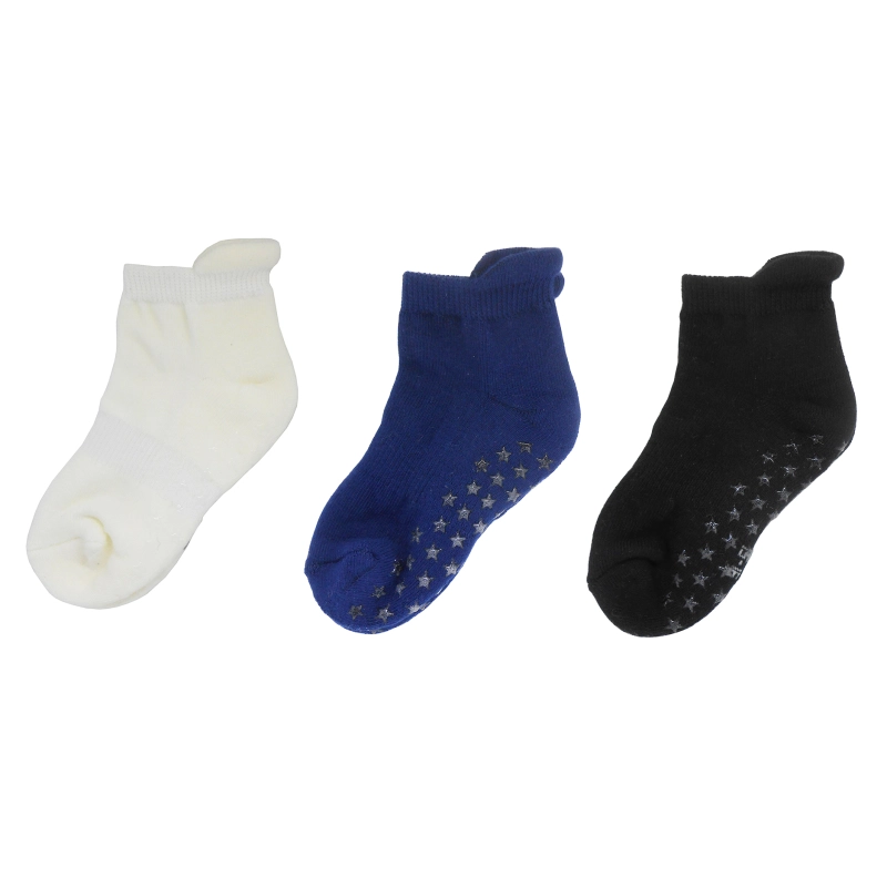 Yalion® Short Socks Soft Children Socks Half Plush (3-Pair) Elastic Indoor Children's Short Socks Warm And Cold Resistant Boys and Girls 3-Pair Set Multiple colors