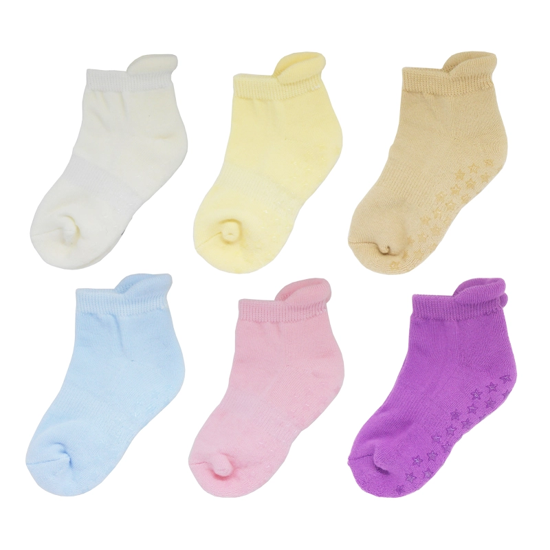 Yalion® Short Socks Soft Children Socks Half Plush (6-Pair) Elastic Indoor Children's Short Socks Warm And Cold Resistant Boys and Girls 6-Pair Set Multiple colors