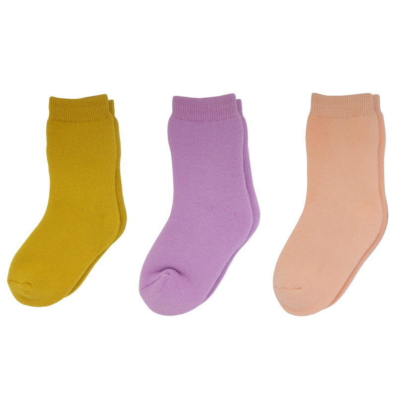 Yalion® Long Socks Soft Children Socks Half Plush (3-Pair) Elastic Indoor Children's Long Socks Warm And Cold Resistant Boys and Girls 3-Pair Set Multiple colors