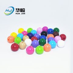 6mm-20mm Acrylic Straight Hole Solid Color Round Beads