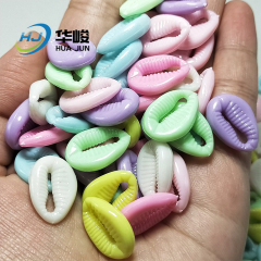 18*13mm Candy Color Plastic Shell Shape Beads for Kids DIY