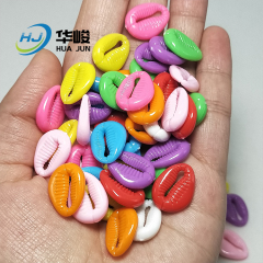 18*13mm Candy Color Plastic Shell Shape Beads for Kids DIY