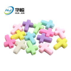 16*12 مللي متر لون الحلوى الاكريليك الصليب الخرز ثقب مستقيم