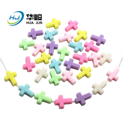 16*12 مللي متر لون الحلوى الاكريليك الصليب الخرز ثقب مستقيم